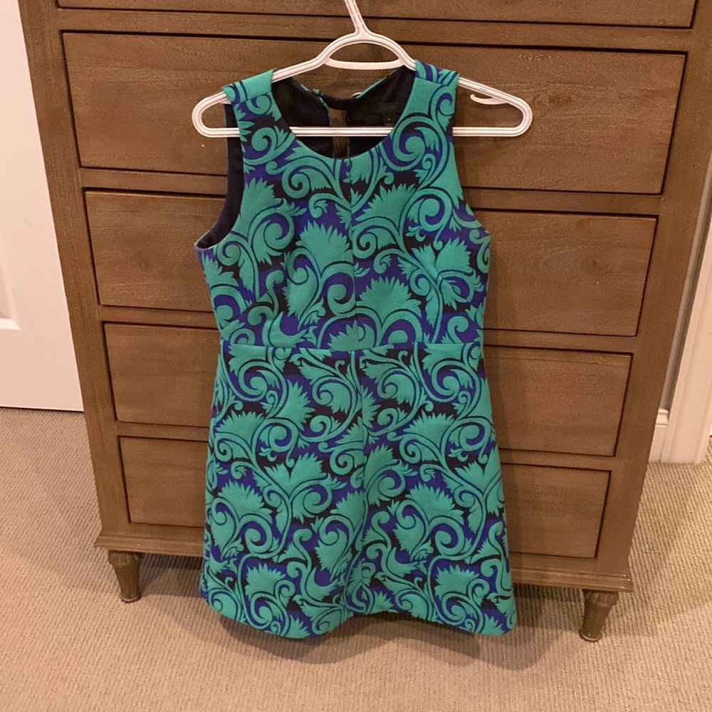 J Crew size 4 dress- Green and Blue